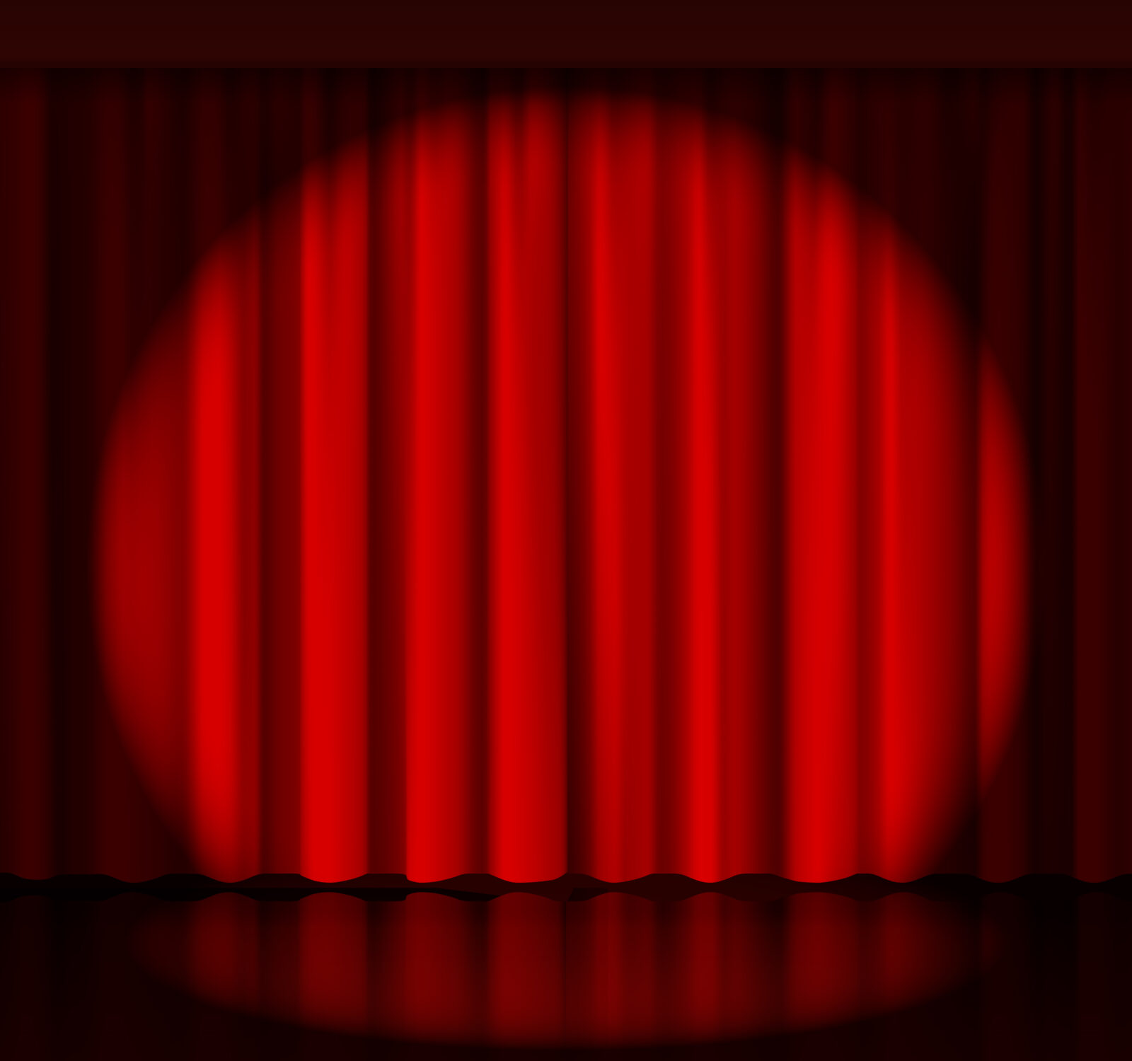 Luz sobre cortina de teatro