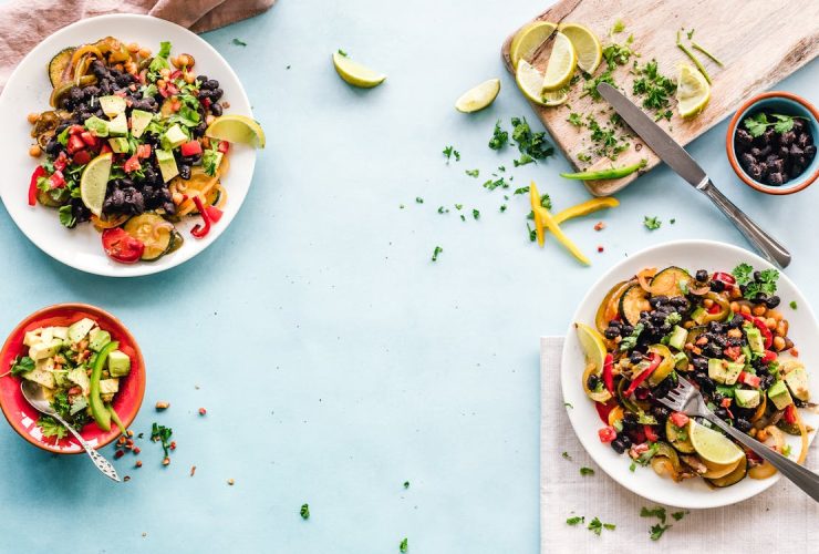Plato de comida saludable preparado en pocos minutos